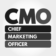 CMO - Chief Marketing Officer acronym, business concept background
