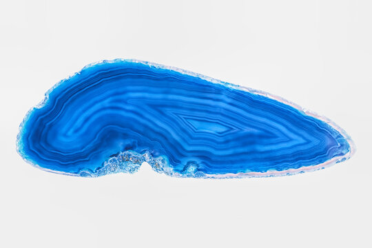 Amazing Blue Agate Crystal Blue shiny structuremineral stone macro-Image