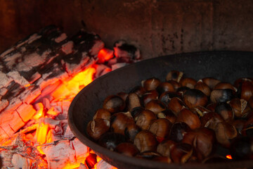 Sartén de castañas 