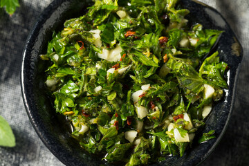 Homemade Spicy Chimichurri Sauce