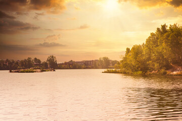 Lake Osisko in Rouyn-Noranda, the visible effects of pollution on the environment