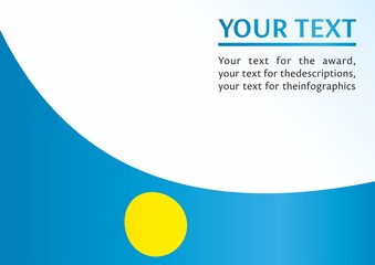 Flag of Palau, template for the award, an official document with the flag and symbol of Republic of Palau