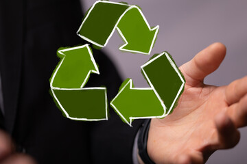 Minimal nature concept.Think Green.Ecology Concept. Environmentally friendly planet.