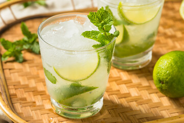Boozy Refreshing Rum Mint Mojito Cocktail
