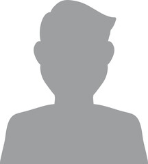 Hand drawn, modern, man avatar profile icon (or portrait icon). User flat avatar icon, sign, profile male symbol
