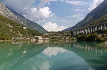 Restello Lake near Vittorio Veneto, Italy