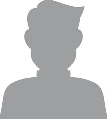 Hand drawn, modern, man avatar profile icon (or portrait icon). User flat avatar icon, sign, profile male symbol