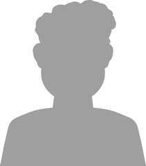 Hand drawn, modern, man avatar profile icon (or portrait icon). User flat avatar icon, sign, profile male symbol