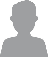 Hand drawn, modern, man avatar profile icon (or portrait icon). User flat avatar icon, sign, profile male symbol