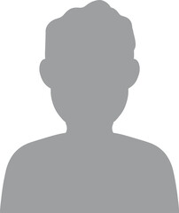 Hand drawn, modern, man avatar profile icon (or portrait icon). User flat avatar icon, sign, profile male symbol