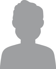 Hand drawn, modern, man avatar profile icon (or portrait icon). User flat avatar icon, sign, profile male symbol