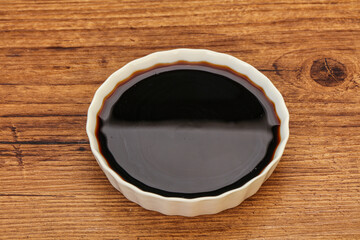 Asian soya sauce in the bowl