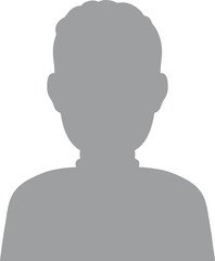 Hand drawn, modern, man avatar profile icon (or portrait icon). User flat avatar icon, sign, profile male symbol