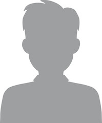 Hand drawn, modern, man avatar profile icon (or portrait icon). User flat avatar icon, sign, profile male symbol