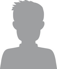 Hand drawn, modern, man avatar profile icon (or portrait icon). User flat avatar icon, sign, profile male symbol