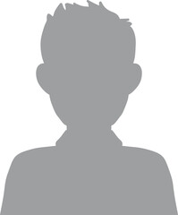 Hand drawn, modern, man avatar profile icon (or portrait icon). User flat avatar icon, sign, profile male symbol