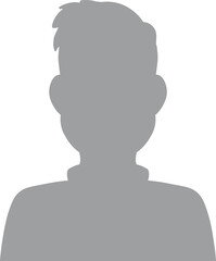 Hand drawn, modern, man avatar profile icon (or portrait icon). User flat avatar icon, sign, profile male symbol