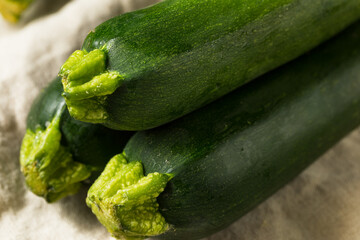 Organic Ripe Green Zucchini Squash