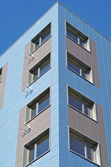 Modern panel apartment building