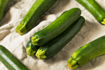 Organic Ripe Green Zucchini Squash