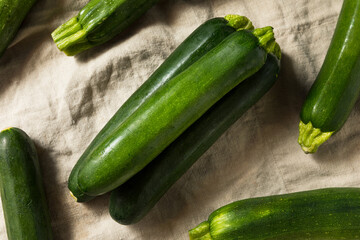 Organic Ripe Green Zucchini Squash