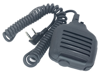 black handheld dynamic microphone for radiocommunication