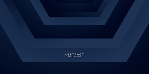 Dark blue abstract background with hexagon shapes
