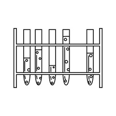 medical laboratory equipment. holder with test tube. soleted outline illustration