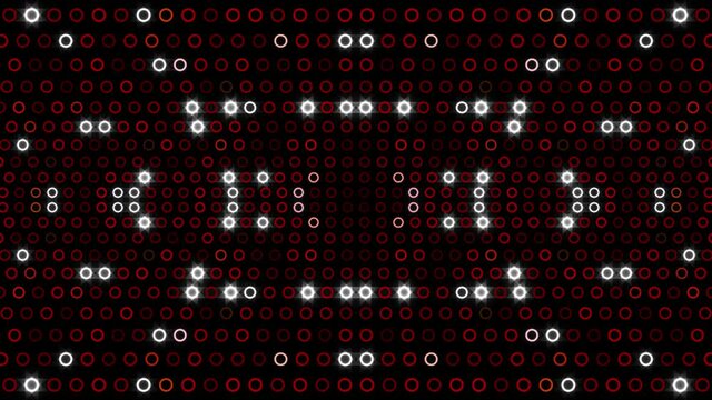 Abstract red - white shiny pattern with glowing circles.