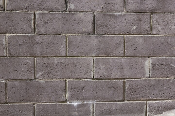 the texture of a concrete gray wall blocks like brick