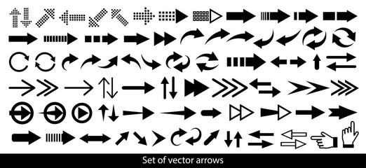 Arrow icon. Mega set of vector arrows.
