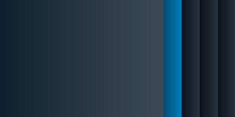 Fototapeta premium Abstract blue black geometric background with dynamic paper cut style layers
