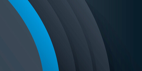 Paper layer circle black blue lines abstract background. Curves and lines use for banner, cover, poster, wallpaper, design with space for text. 