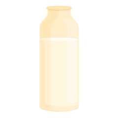 Breakfast milk bottle icon. Cartoon of breakfast milk bottle vector icon for web design isolated on white background