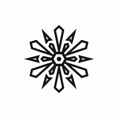 Snowflake icon vector