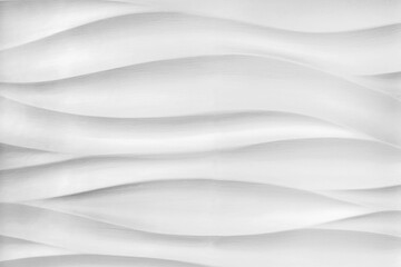 White waves 3d decorative panel on wall