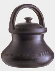 Clay pot, amphora, handmade isolate on a white background