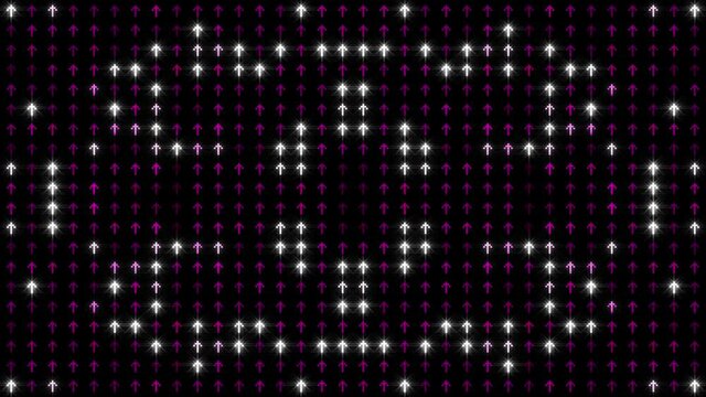 Christmas attractive pattern with glowing pink arrows.