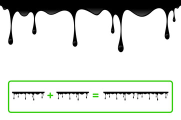 Seamless ink dripping pattern.Seamless ink dripping pattern.Vector illustration.