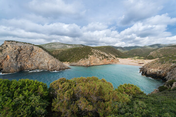 Fototapeta na wymiar Sardinian coast, Cala Domestica beach