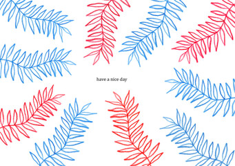 Plants fern minimalistic illustration