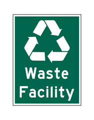 Waste facility sign