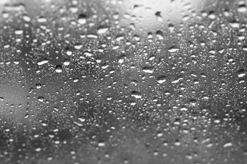 drops of water on a glass