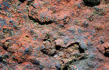 Rusty sheet metal or iron in detail.