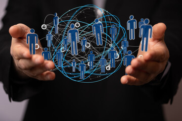 Digital Network and data concept.