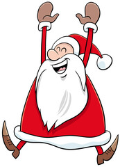 cartoon happy Santa Claus character on Christmas time