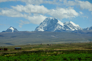 Illimany from La Paz outskirts