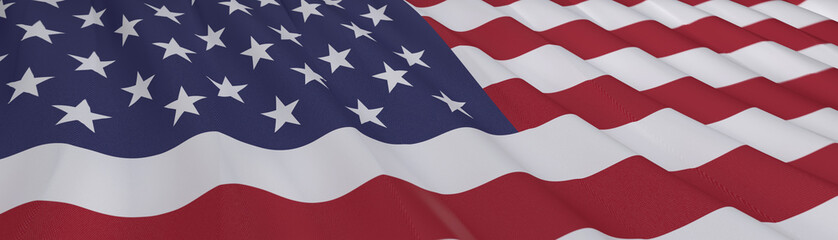 patriotic usa flag map concept digital banner
