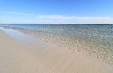 Fototapeta na wymiar View of the Gulf of Mexico from the beach of Santa Rose Island