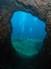 Fototapeta na wymiar Scuba Diving Malta, Gozo and Comino